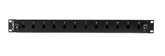 Lanberg Optical Patch Panel for Rack 1U 19" with 24 Ports Black