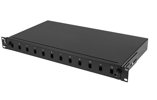 Lanberg Optical Patch Panel for Rack 1U 19" with 24 Ports Black