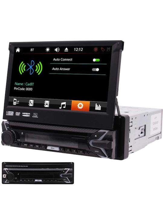 PerVoi Car Audio System 1DIN (Bluetooth/USB) with Touch Screen 7"