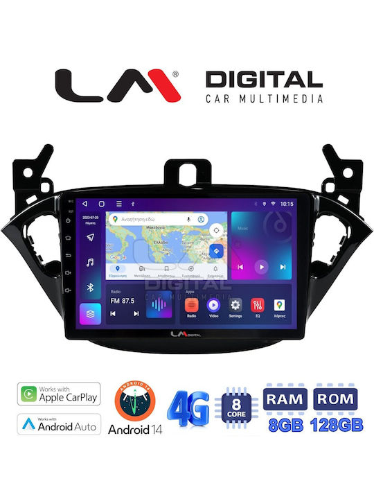 LM Digital Car Audio System for Opel Corsa / Adam 2015 - 2018 (Bluetooth/USB/AUX/WiFi/GPS/Apple-Carplay/Android-Auto) with Touch Screen 9"