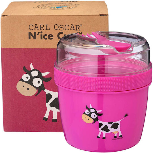 Carl Oscar N’ice Cup Πλαστικό Παιδικό Σετ Φαγητού 0.9lt Μωβ 11.7 x 11.7 x 12.9εκ.