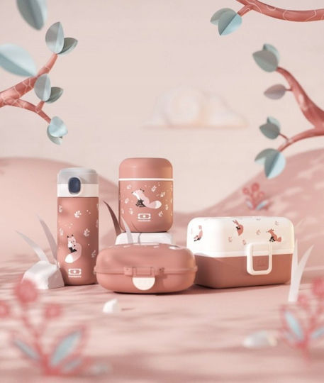 Monbento Gram Fox Παιδικό Σετ Φαγητού από Σιλικόνη 0.6lt Καφέ 14.8 x 11.4 x 7εκ.
