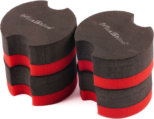 Maxshine Sponges Applicator Polishing for Bodywork Wax Polish Grey Red