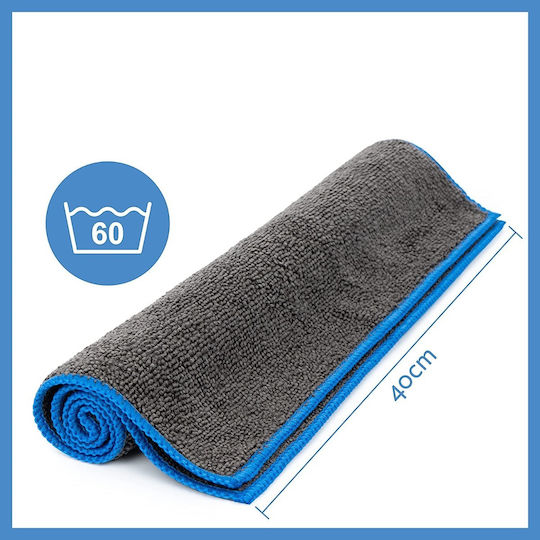 Carbigo Lavete Microfibră de curățenie / Uscare Auto 220gsm Gri 40x30cm 6buc