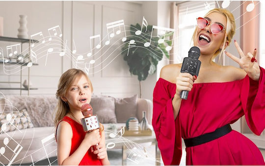 Forever Μικρόφωνο Karaoke Ασύρματο BMS-300 Ροζ