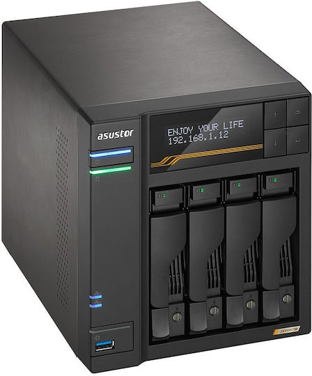 Asus AS6804TAS6804T NAS Tower με 4 θέσεις για M.2/SSD και 4 θύρες Ethernet