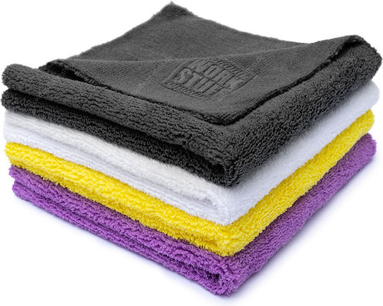 Work Stuff Gentleman Basic 4 Color Pack Cloths Microfiber Drying Car 350gsm Yellow 40x40cm 4pcs