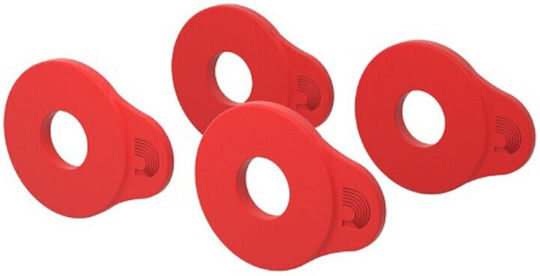 D'Addario Accessories D'Addario Pw-flsb-04rd Strap Lock Set 4 Pcs Red