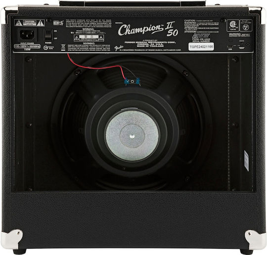 Fender Champion Combo Amplifier for Electric Guitar 1 x 12" 50W Black