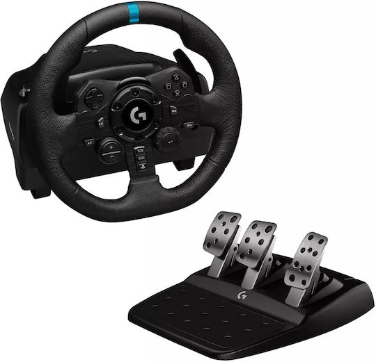 Logitech G923 Trueforce Steering Wheel with Shifter and Pedals for PC / PS4 / PS5 with 900° Rotation