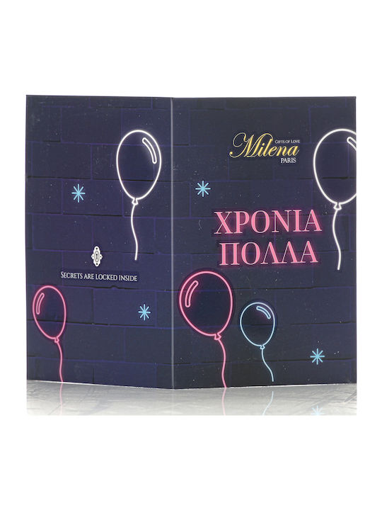 Συσκευασία Δώρου Ευχετήρια Κάρτα G-string Μαύρο Μαύρο Γυναικείο Milenabyparis 79163