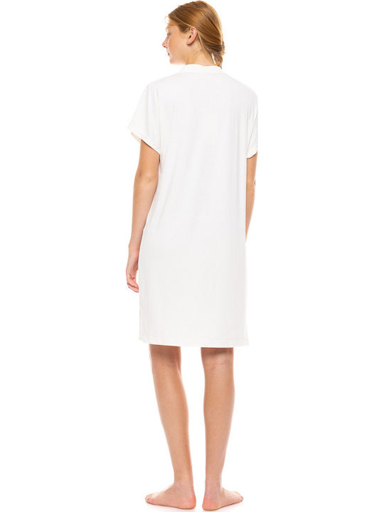 Pink Label Summer Women's Nightdress White