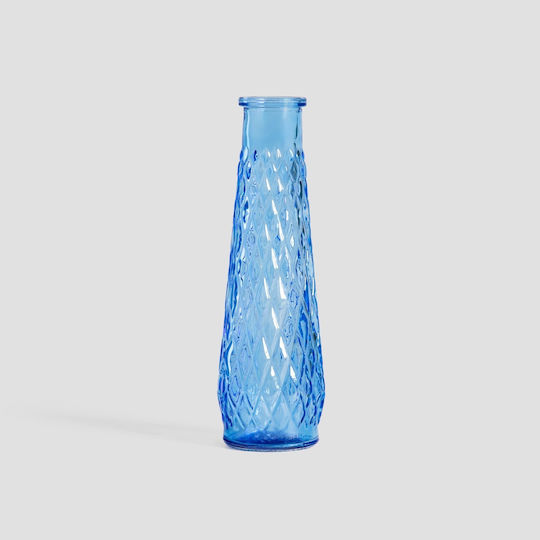 Homla Vase Glas Archie Blau 6,5xH22cm