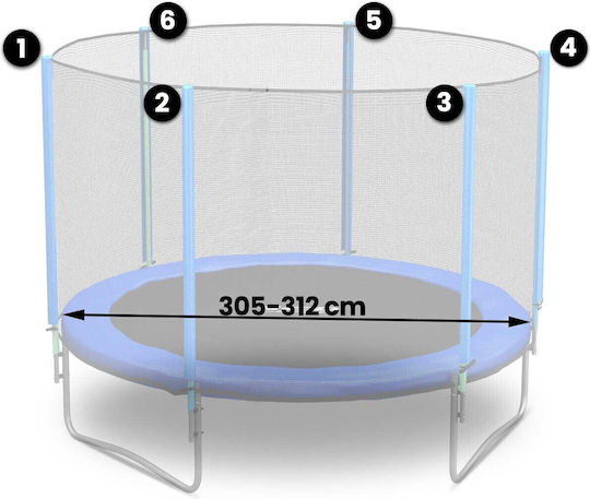 Neo-Sport Trampolin Außennetz 312cm 10ft