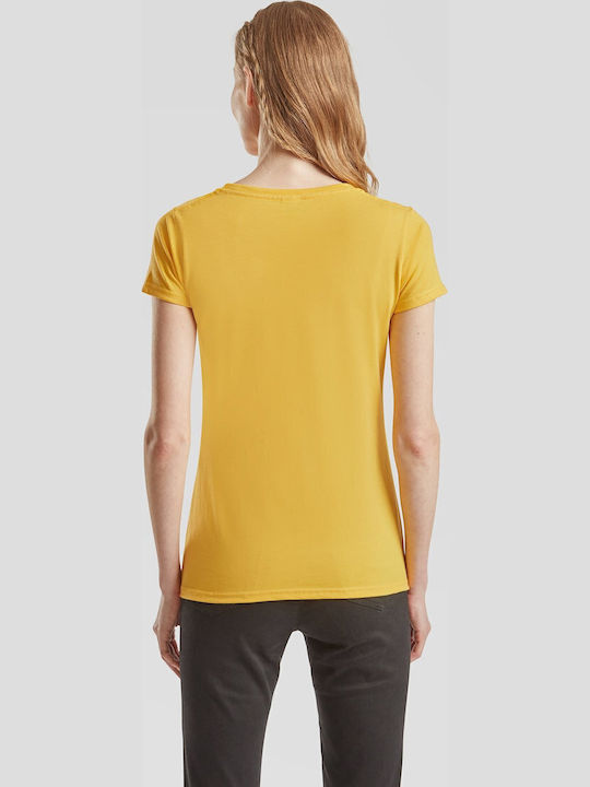 Fruit of the Loom Ladies Ringspun Premium T Γυναικείο Διαφημιστικό T-shirt Κοντομάνικο σε Χρώμα
