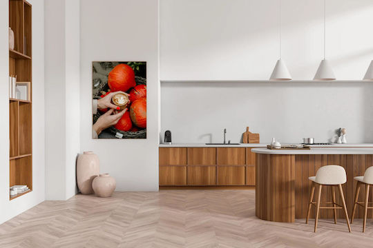 Gemälde Herbst Kaffee Kürbisse 100x150