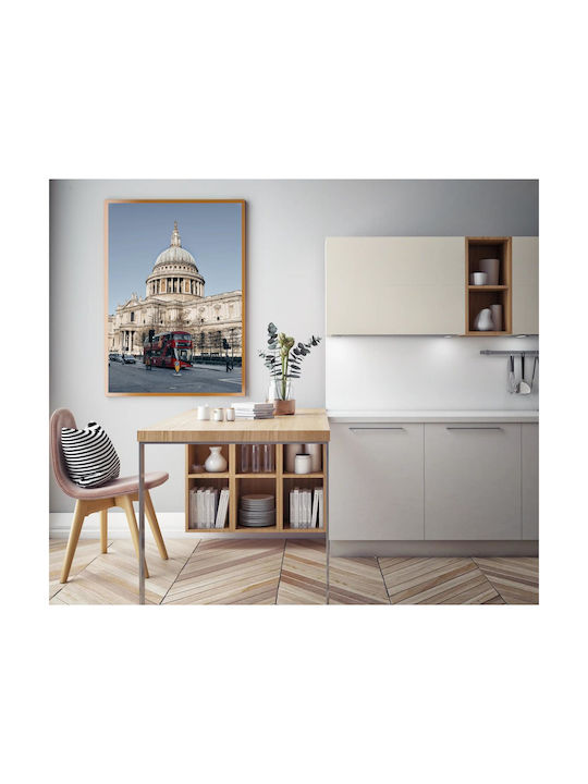 Painting St Paul's Cathedral Red Double-decker Bus 80x120