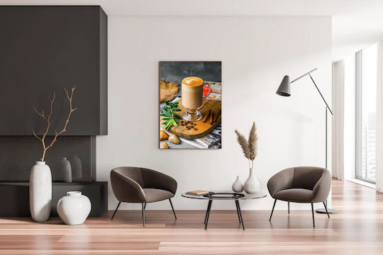 Πίνακας Latte Cinnamon Coffee Beans Latte Κανέλα Κόκκους Καφέ 100x150