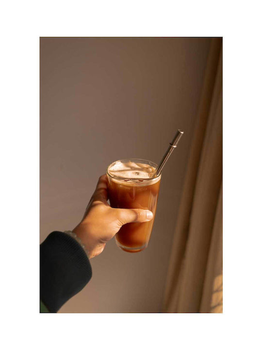 Gemälde Hand hält Glas Eiskaffee 80x120