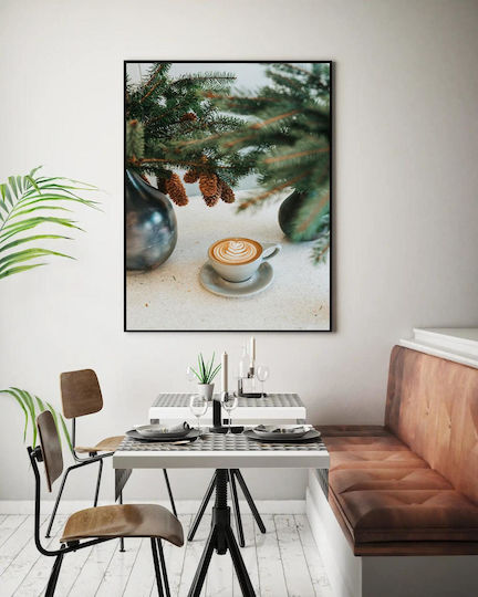 Tablou Copaci de Pin și Ceașcă de Cafea 100x150