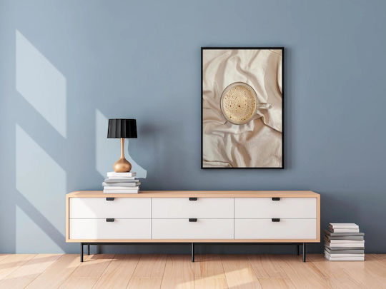 Gemälde Kaffee auf weißem Stoff 80x120
