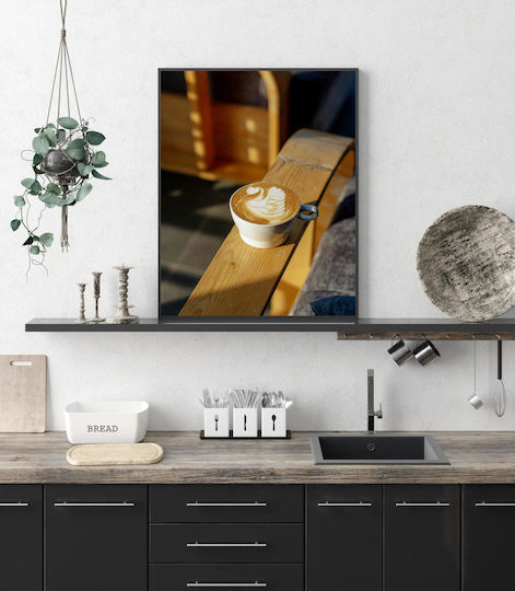 Gemälde Tasse Kaffee Latte Art 80x120