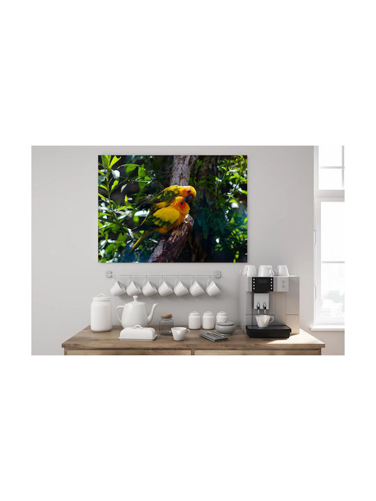 Πίνακας Pair Colorful Parrots Ζευγάρι Πολύχρωμοι Παπαγάλοι 100x70