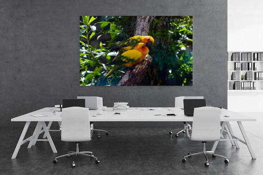 Πίνακας Pair Colorful Parrots Ζευγάρι Πολύχρωμοι Παπαγάλοι 90x60