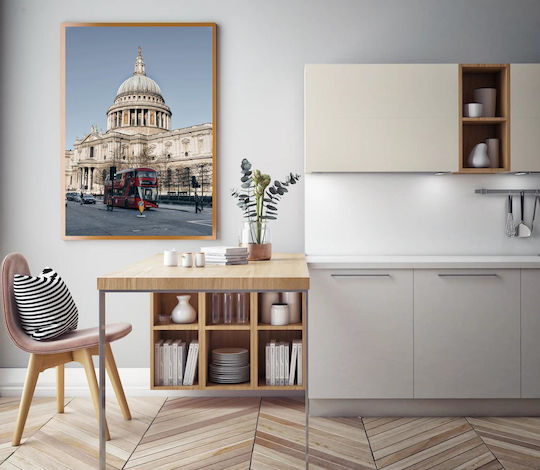 Painting St Paul's Cathedral Red Double-decker Bus 100x150