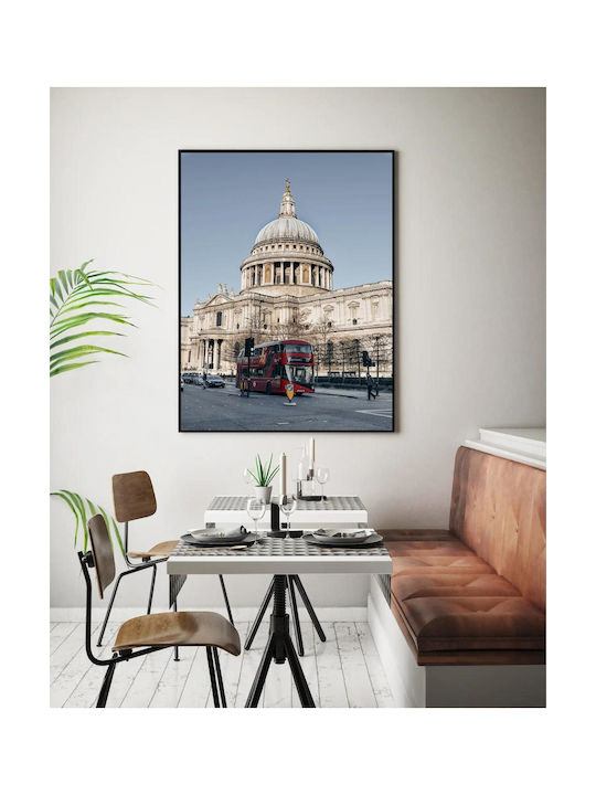 Painting St Paul's Cathedral Red Double-decker Bus 100x150
