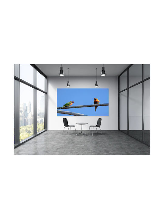 Painting Parrots On A Metal Bar 150x100