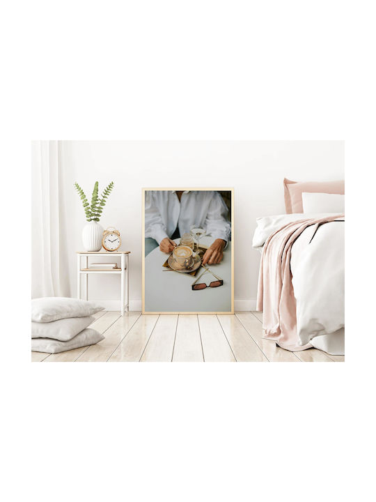 Elegant Coffee Glass Setting Painting 80x120