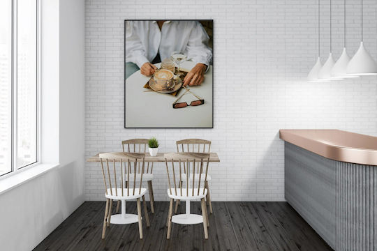 Elegantes Kaffeeglas-Arrangement Gemälde 80x120