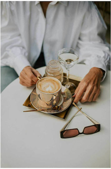 Elegantes Kaffeeglas-Arrangement Gemälde 80x120