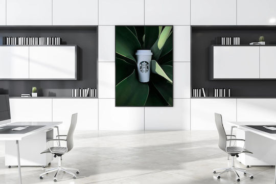 Πίνακας Coffee Cup In Plants Φλιτζάνι Καφέ Φυτά 100x150