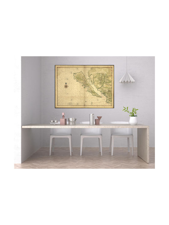 Πίνακας Map California Shown As An Island 90x60