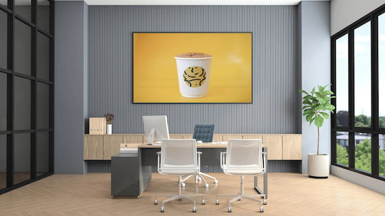 Tablou Ceașcă Galbenă de Cafea pe Fundal Galben 120x80