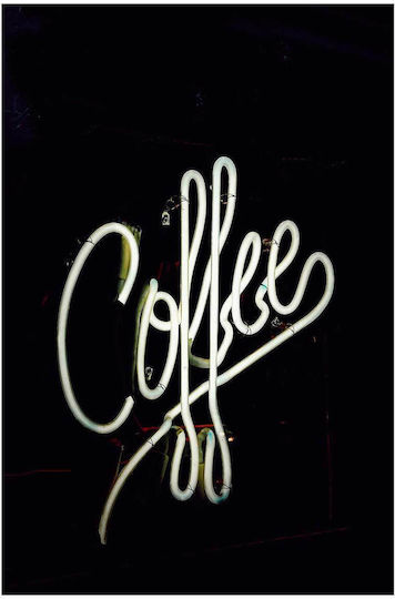 Πίνακας Neon Coffee Sign Επιγραφή Καφέ Νέον 80x120