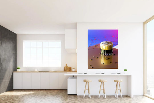 Gemälde Eiskaffee Kaffeebohnen 80x120