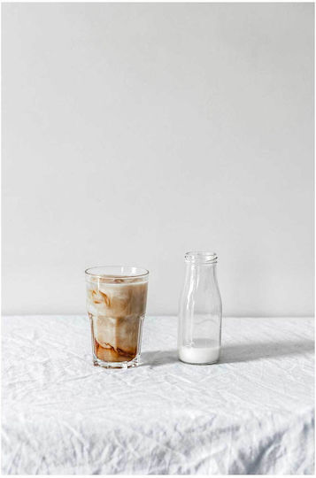Glasmalerei Eiskaffee Milchflasche 100x150