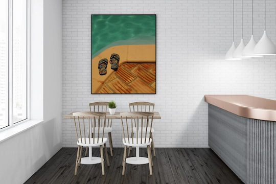 Tabloul Șlapi lângă Piscină 80x120