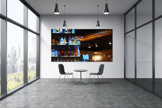 Beleuchtete Flaschen auf einem Barregal Gemälde 120x80