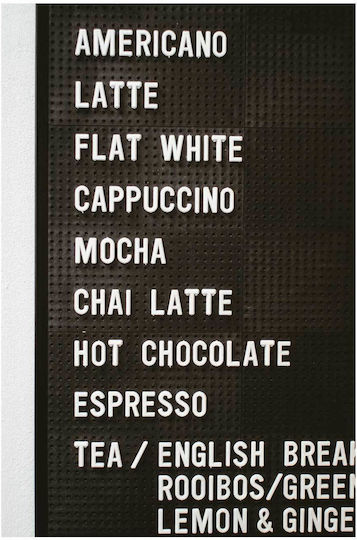 Πίνακας Coffee Menu Sign Πινακίδα Μενού Καφέ 80x120
