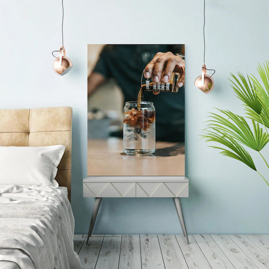 Πίνακας Pouring Coffee Into Glass Ρίχνοντας Καφέ Ποτήρι 80x120 Πίνακας Pouring Coffee Into Glass Ρίχνοντας Καφέ Ποτήρι 80x120