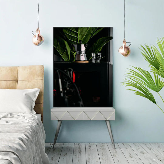 Πίνακας Coffee Maker Glass Plants Καφετιέρα Ποτήρι Φυτά 80x120 Πίνακας Coffee Maker Glass Plants Καφετιέρα Ποτήρι Φυτά 80x120