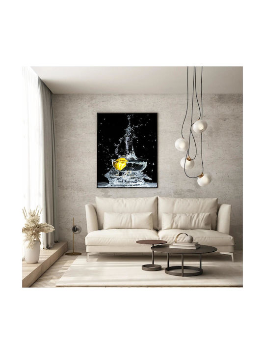 Painting Lemon Splash In Glass Bowl 100x150