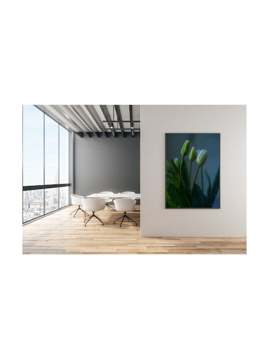 Πίνακας Tulips Behind Glass Τουλίπες Πίσω Γυαλί 60x90