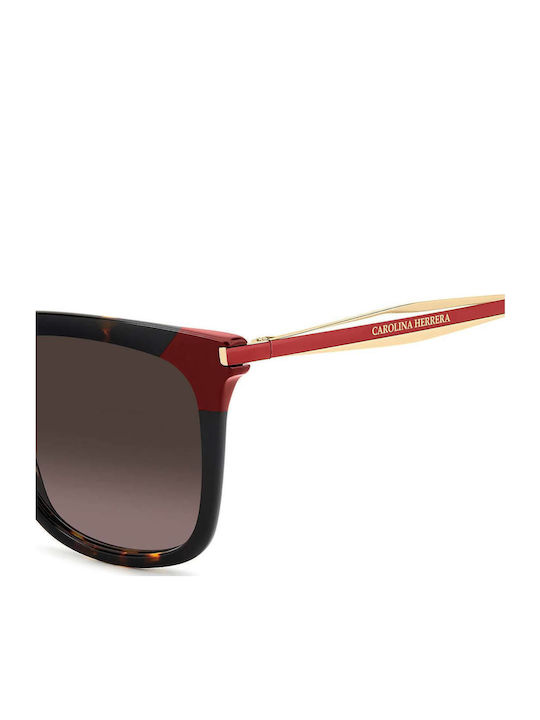 Carolina Herrera Women's Sunglasses with Brown Tartaruga Plastic Frame and Brown Gradient Lens HER 0308/S 086/HA