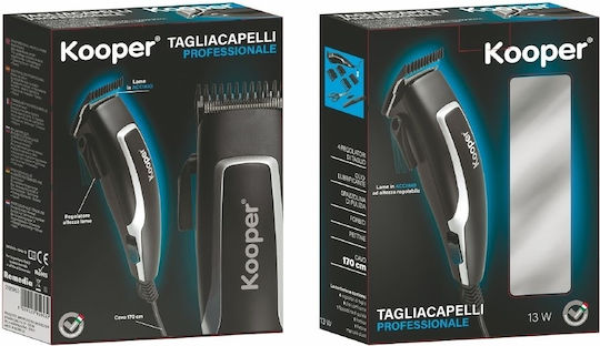 Kooper Επαγγελματικό Σετ Κουρευτικής Μηχανής Ρεύματος Μαύρο 2195953