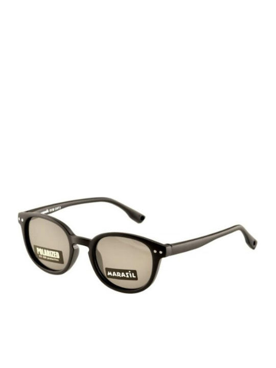 Marasil Oval Baby Sunglasses with Polarized Lenses Black for 1-4 Years